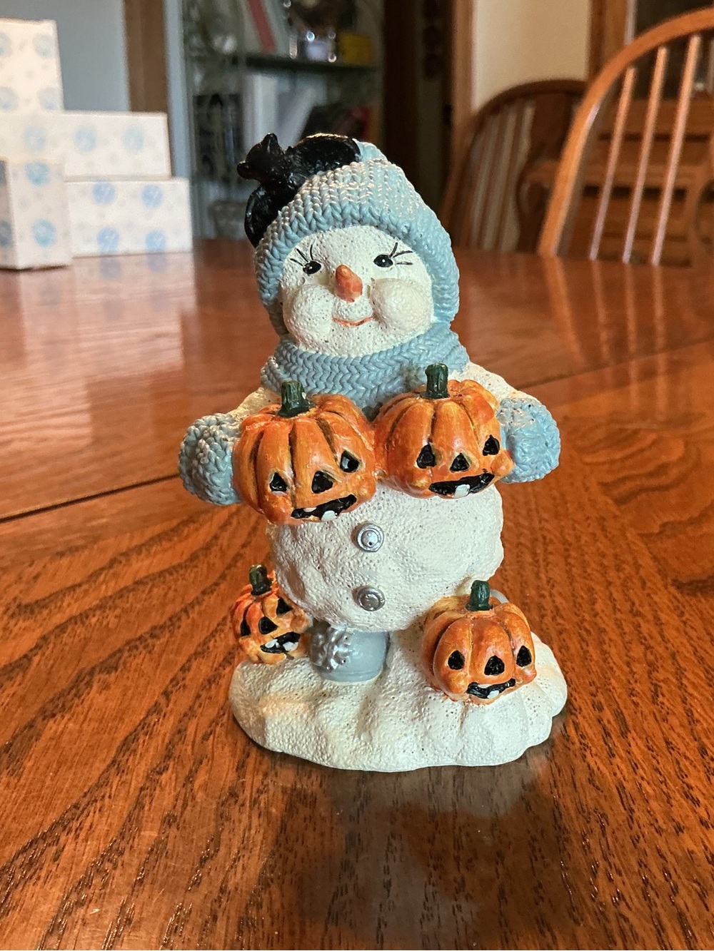 Vintage Encore Snow Buddies Jack-O-Lantern Figurine Original Box Included